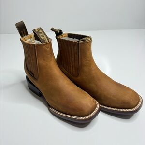 Cowgirl Square Toe Leather Boots